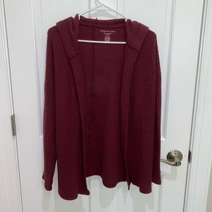 american eagle hooded cardigan